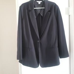 Old Navy 2X Plus Black Ponte Blazer